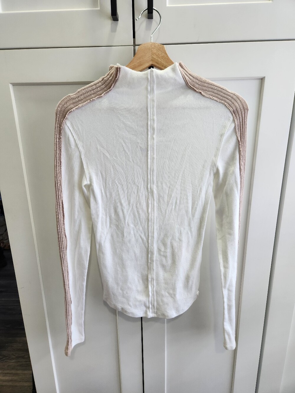 NWT Free People We The Free Mock Neck Long Sleeve Ribbed Top Size Small